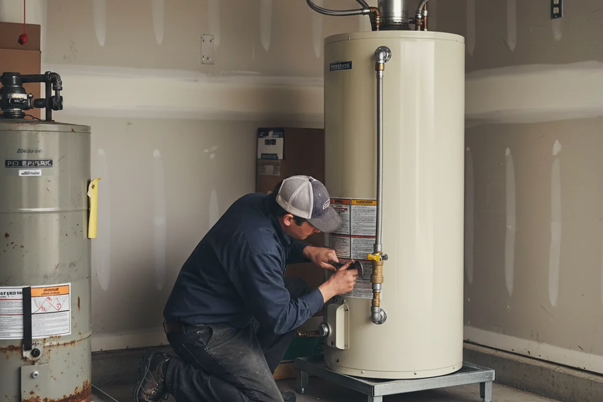 Water heater and shutoff valve replacement in Gays Creek